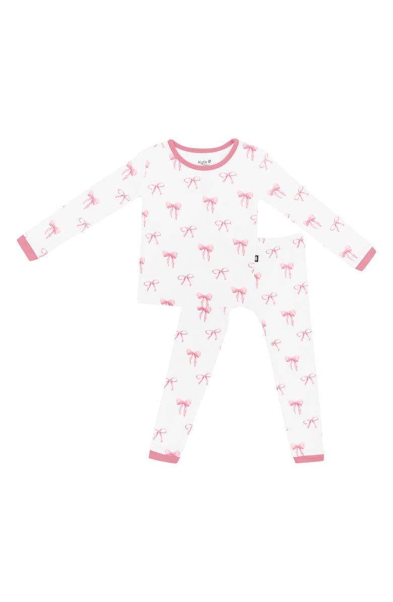 Kyte BABY Kids' Fitted Two-Piece Pajamas, Main, color, Bow