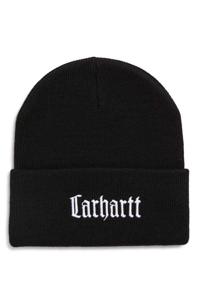 Carhartt Work In Progress Schooling Beanie, Alternate, color, Black / Wax