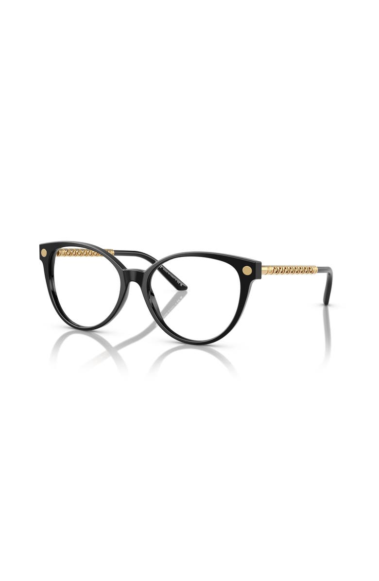 Versace 52mm Cat Eye optical glasses, Main, color, Black