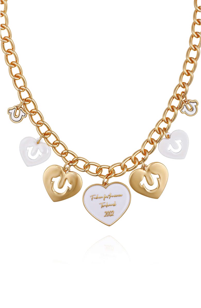 True Religion Charmy heart necklace, Alternate, color,