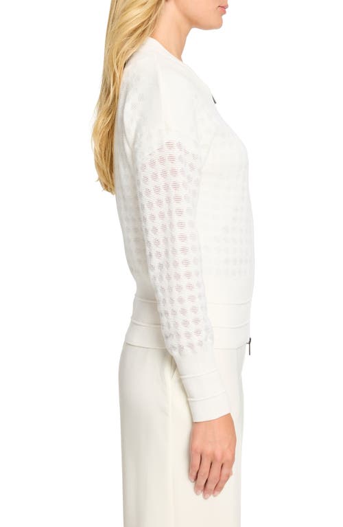 NIC + ZOE NIC+ZOE SHEER STITCH ZIP CARDIGAN