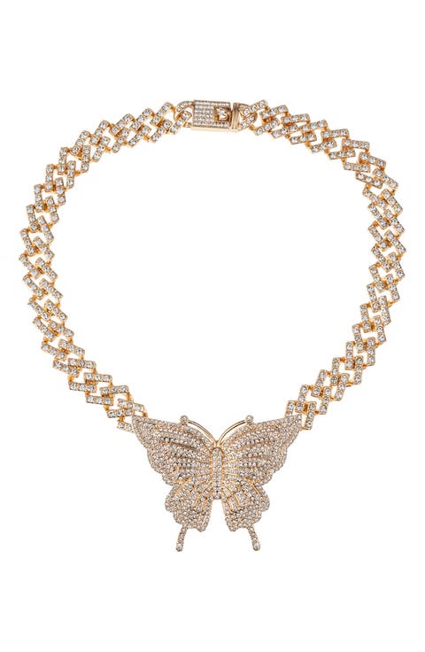 Ciana Butterfly Cuban Necklace