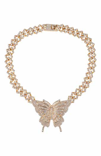 EYE CANDY LOS ANGELES Ciana Butterfly Cuban Necklace