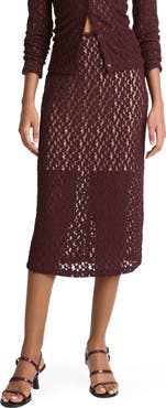Vince Floral Lace Skirt