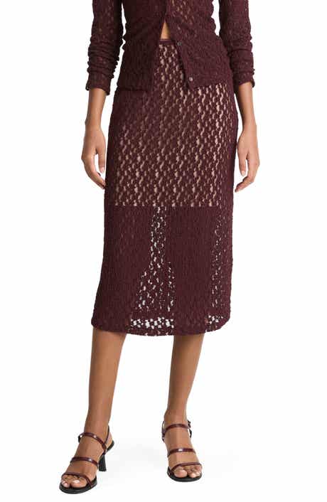 Vince Floral Lace Skirt