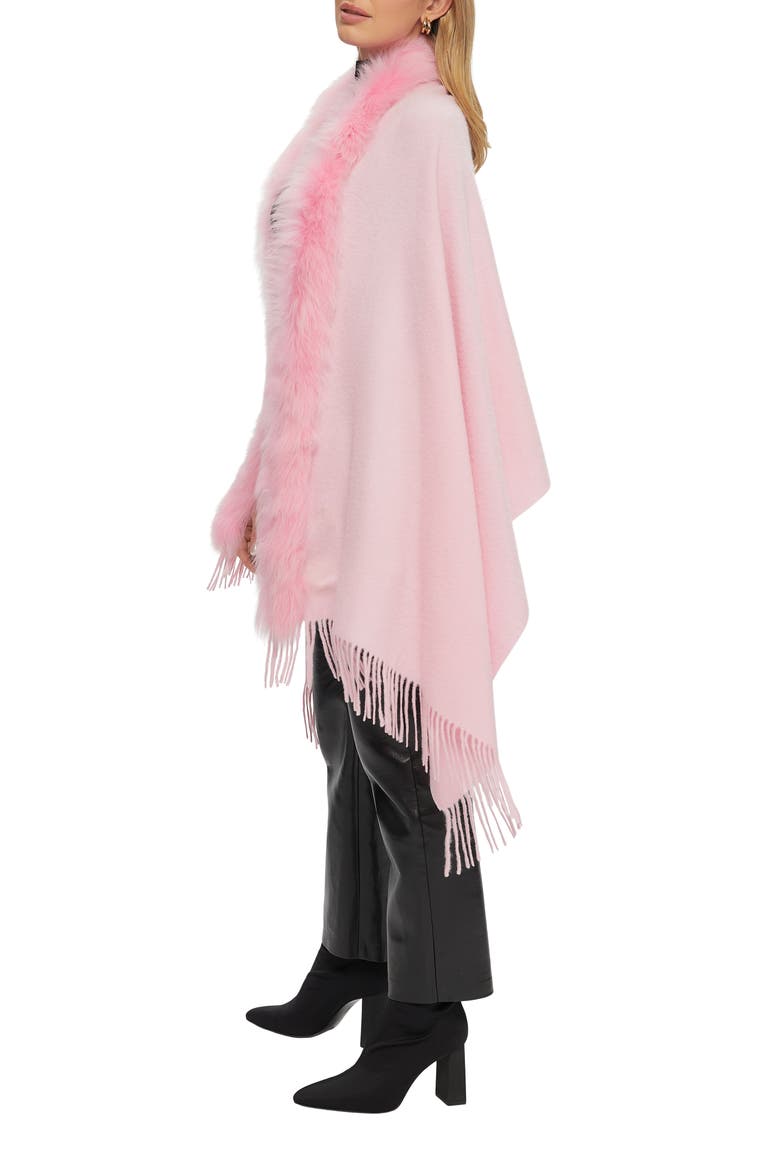 Cashmere Stole With Trim, Alternate, color, LIGHT PINK
