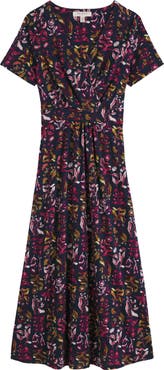 Seasalt Cornwall Chapelle Floral Organic Cotton Jersey Midi Dress