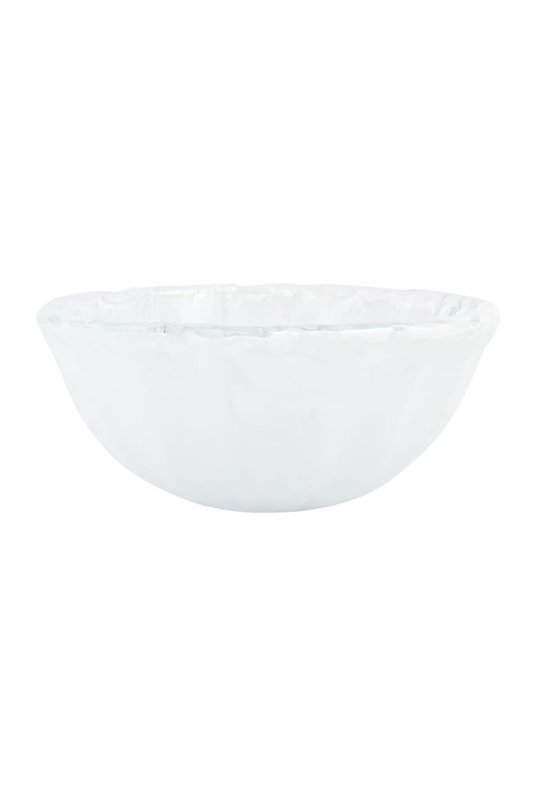 Onda White Glass Small Bowl, Main, color, WHITE