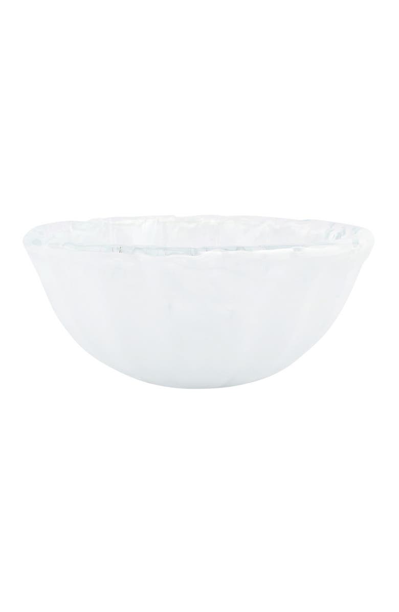 VIETRI Onda White Glass Small Bowl, Main, color, White