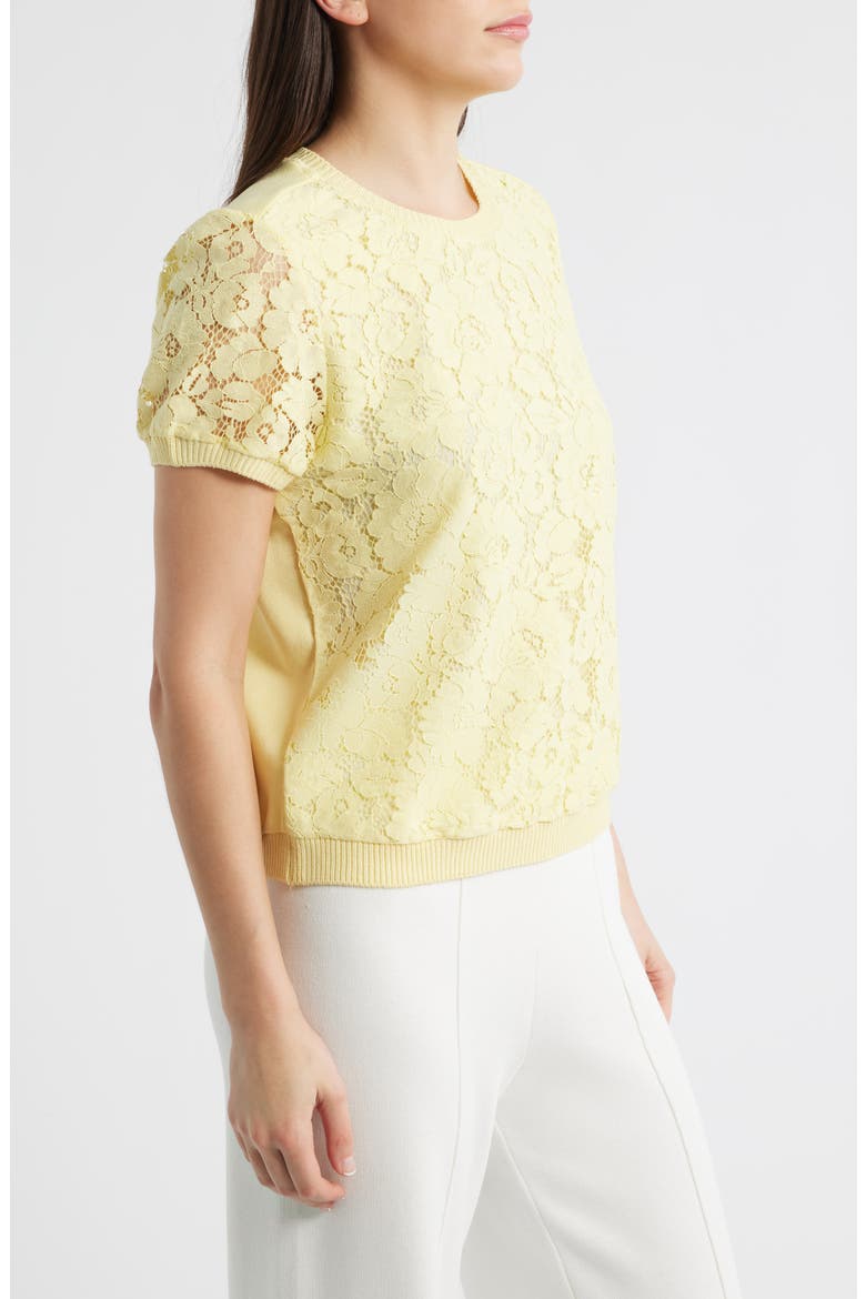 Lace Front Sweater, Alternate, color, BUTTERCUP