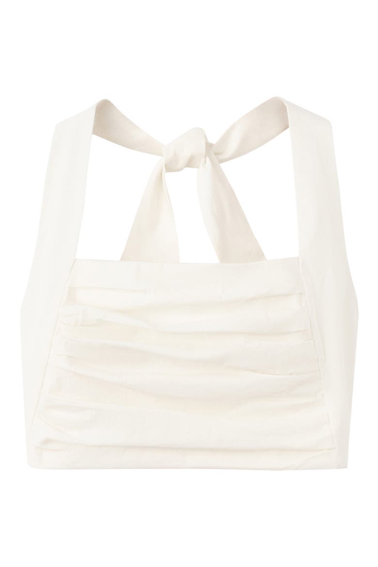 Starring Hailey Bieber Kasha Sleeveless Crop Top, Alternate, color, WHITE