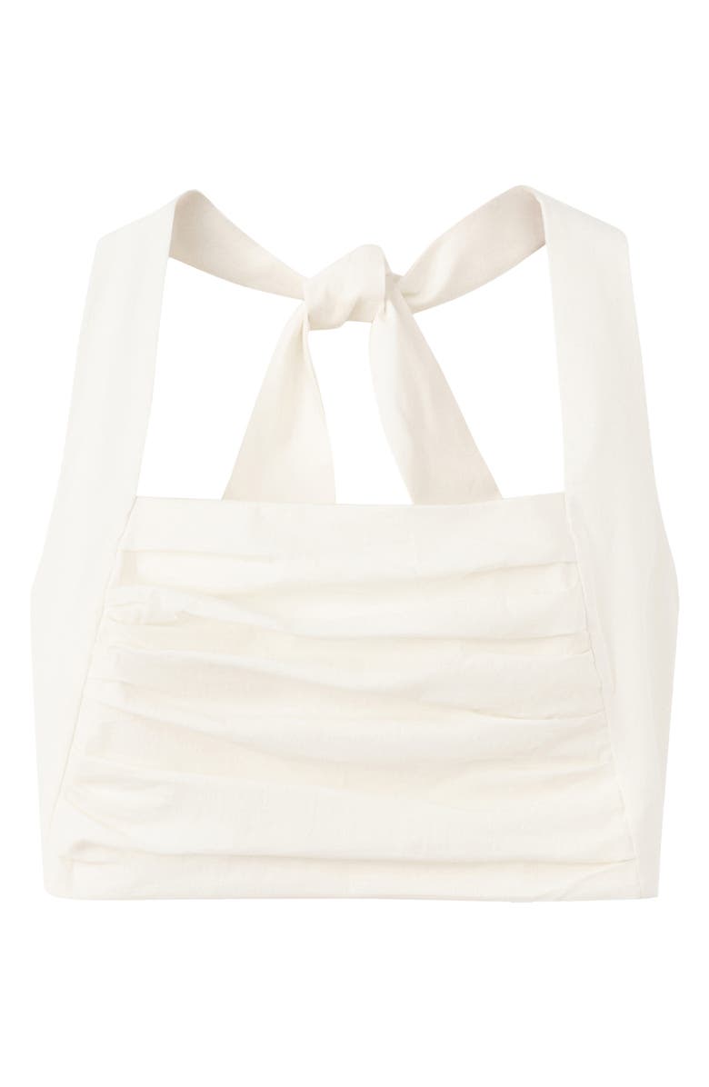MANGO Featuring Hailey Bieber Kasha Sleeveless Crop Top, Alternate, color, 