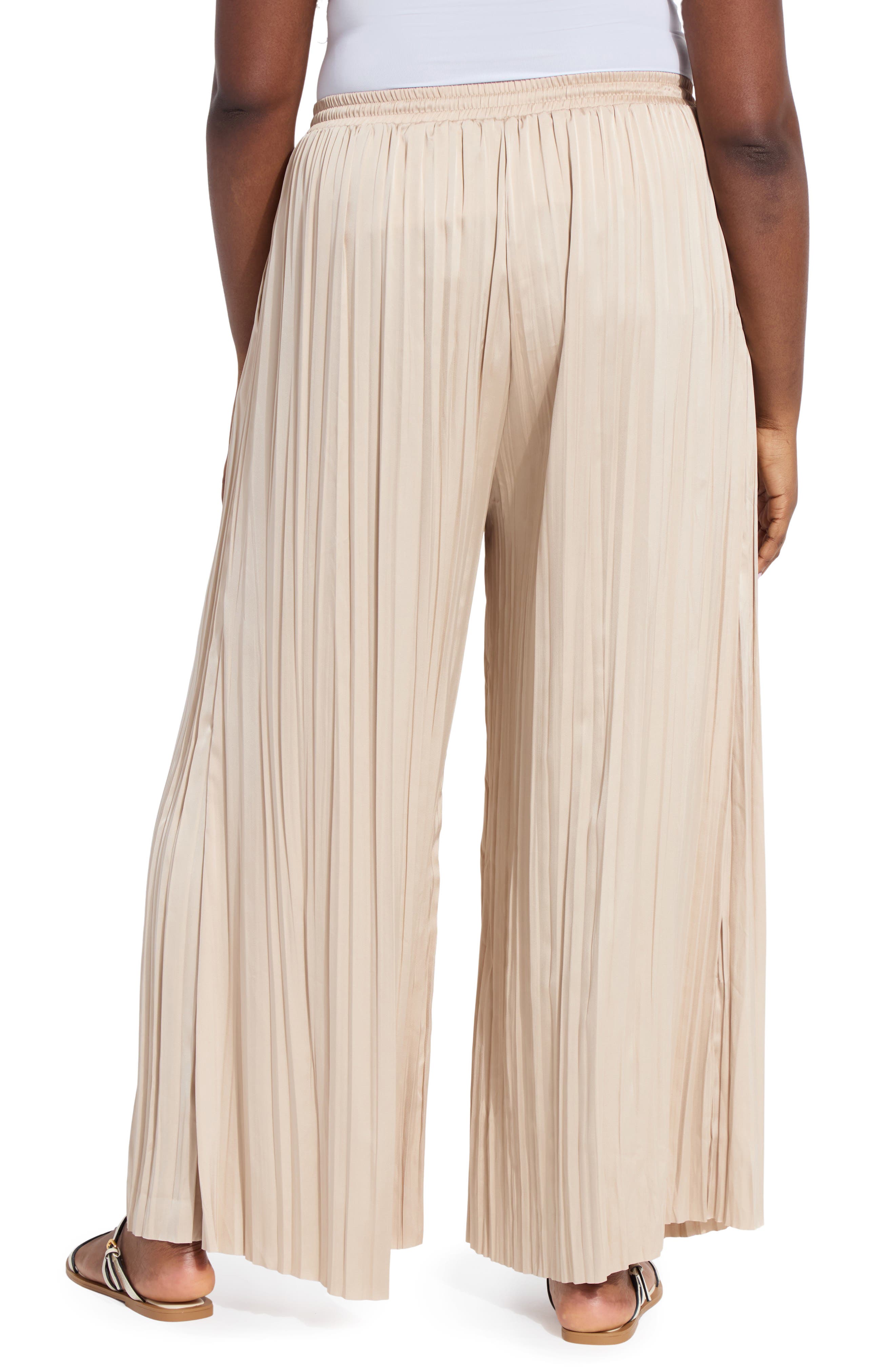 The Packable Pleated Wide Leg Satin Pants - image 2
