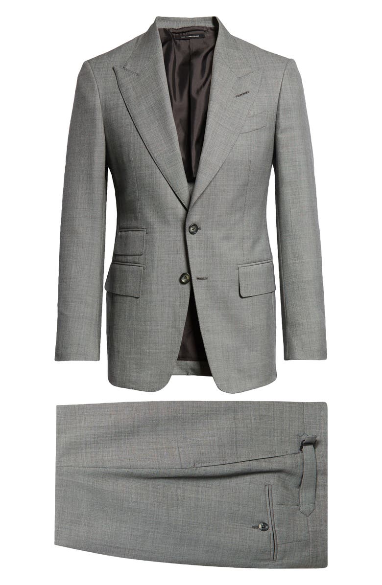 TOM FORD Shelton Sharkskin Suit, Alternate, color, Ig710 Dark Grey