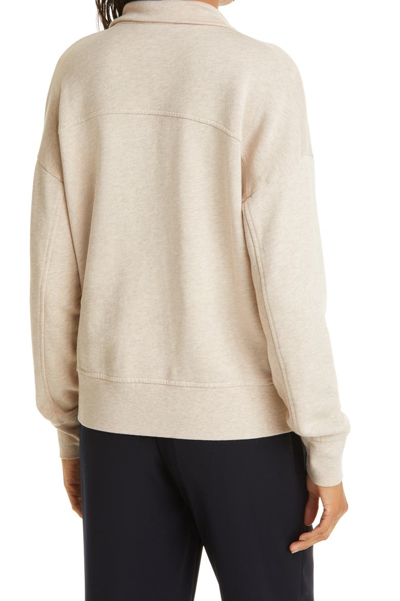 Cotton Half-Zip Pullover, Alternate, color, BEIGE