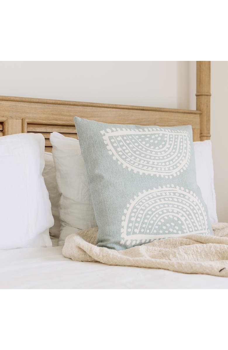 Naki & Ssam Radiance handcrafted Sunburst print pillow cover, Alternate, color, Patriot Blue