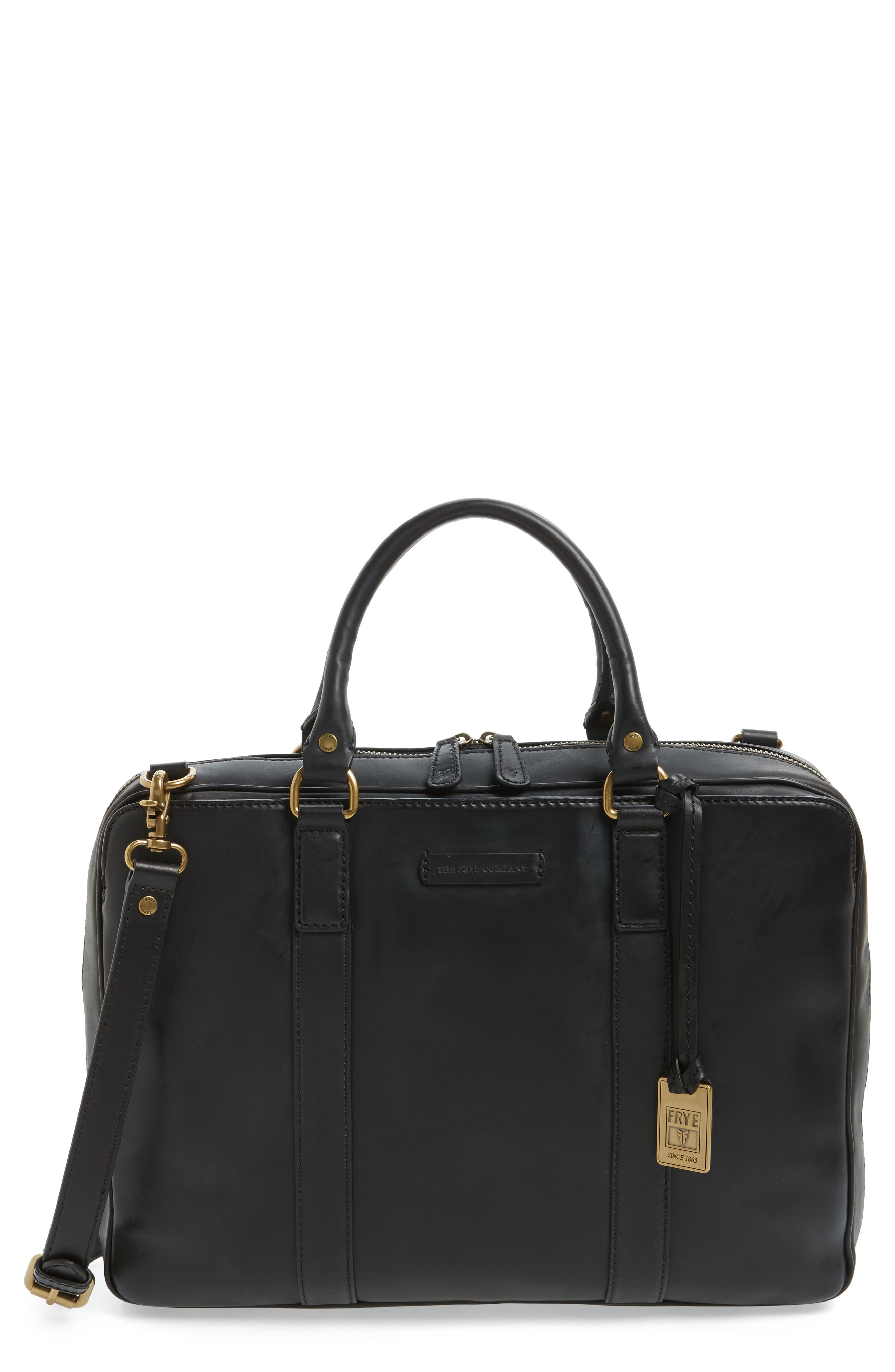 Frye David Leather Briefcase, Main, color, 