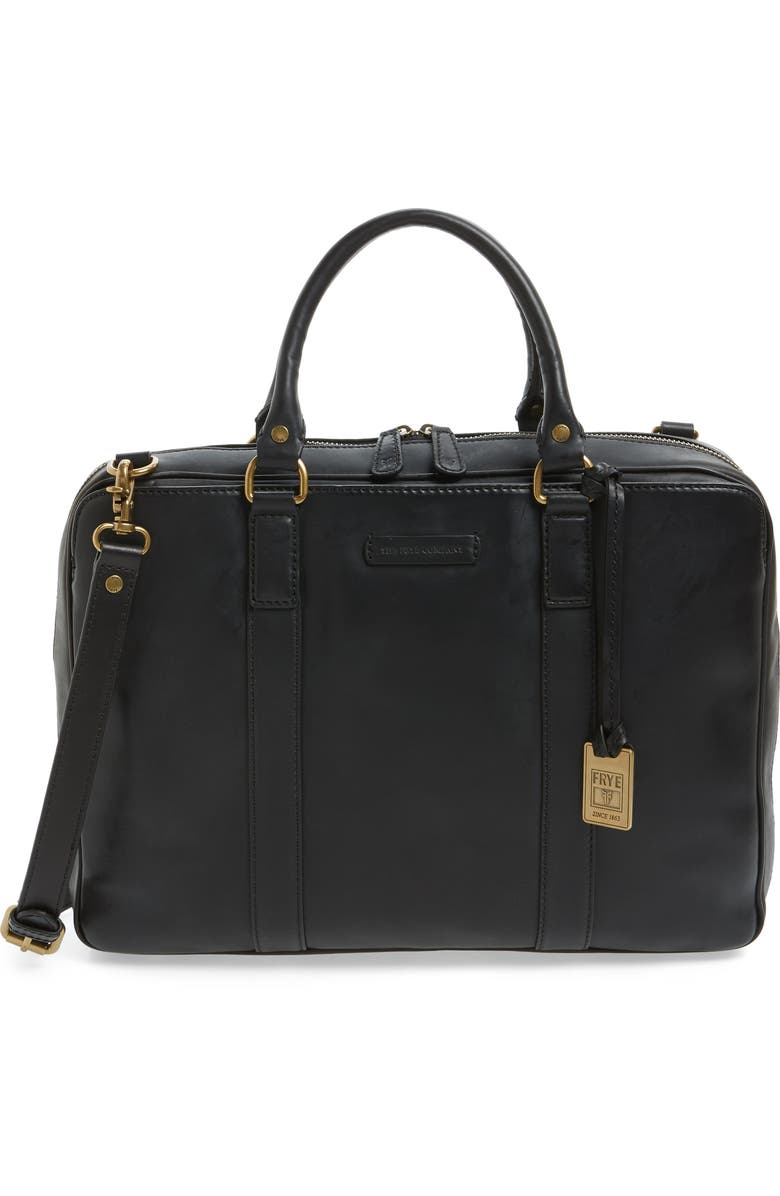 Frye David Leather Briefcase, Main, color,