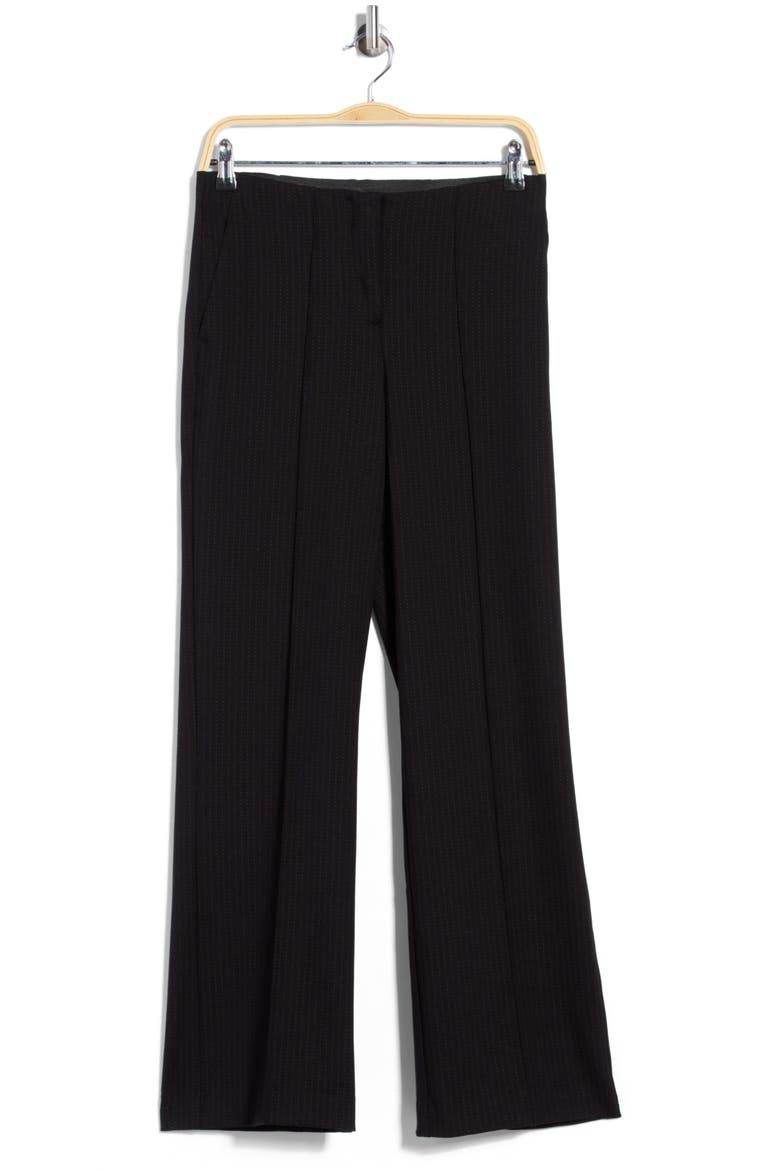 Pleat Front Pull On Pants, Main, color, BLACK CAMEL