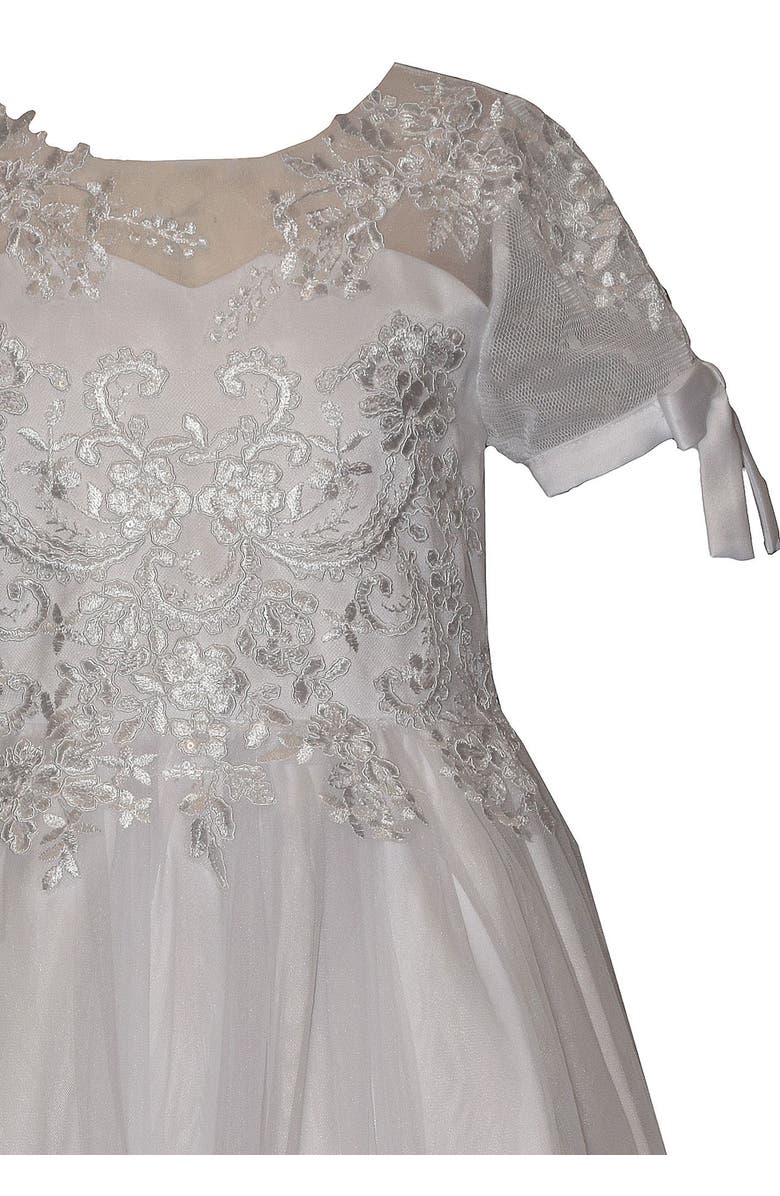 Iris & Ivy Tie Sleeve Commuinion Dress, Alternate, color, White