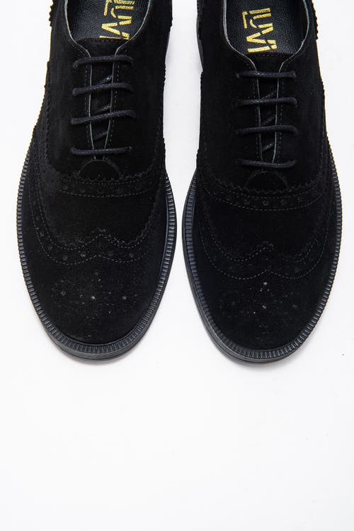 Forever & Always Shoes Avra Leather Oxford In Black