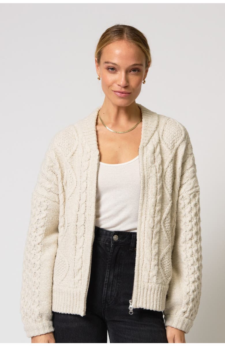 Central Park West Savannah Zip Up, Main, color, Oat