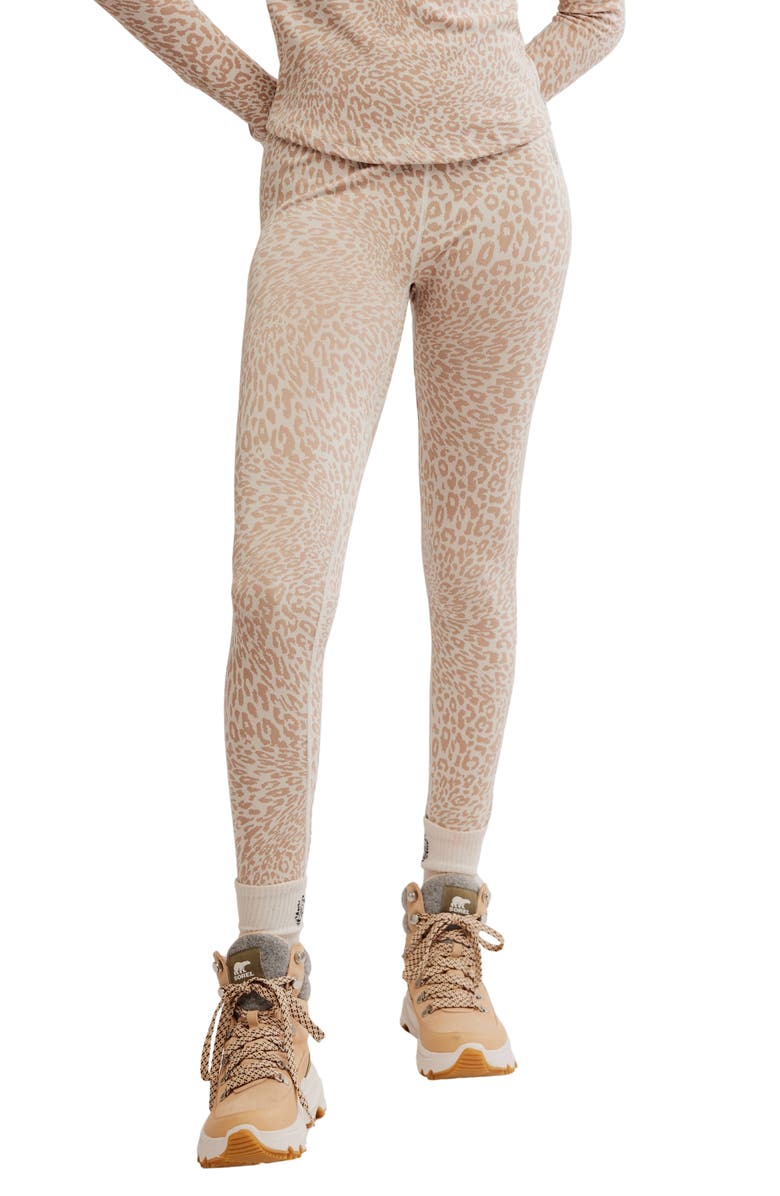 FP Movement by Free People FP Movement Myoko Jacquard Leggings, Main, color, Snow Leopard