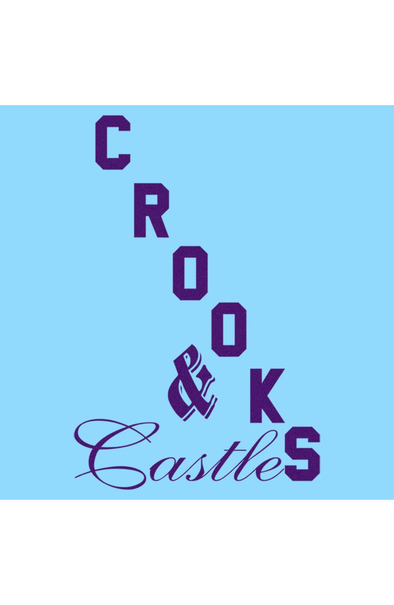 Crooks & Castles Men's Crooks & Castles Purple Big Bold Logo  Graphic T-Shirt, Alternate, color, Light Blue