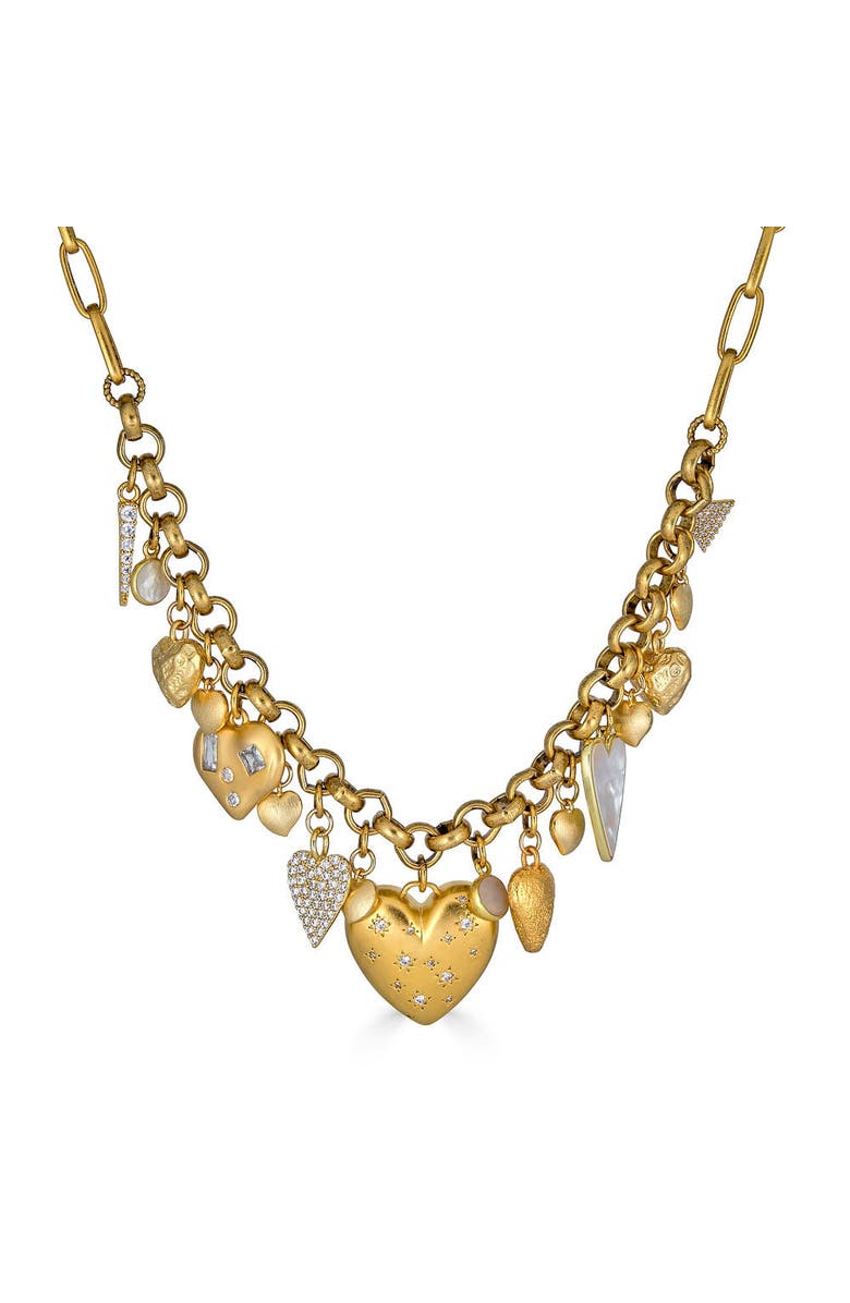 Loni Paul Jewelry Full Heart Charm Necklace, Alternate, color,