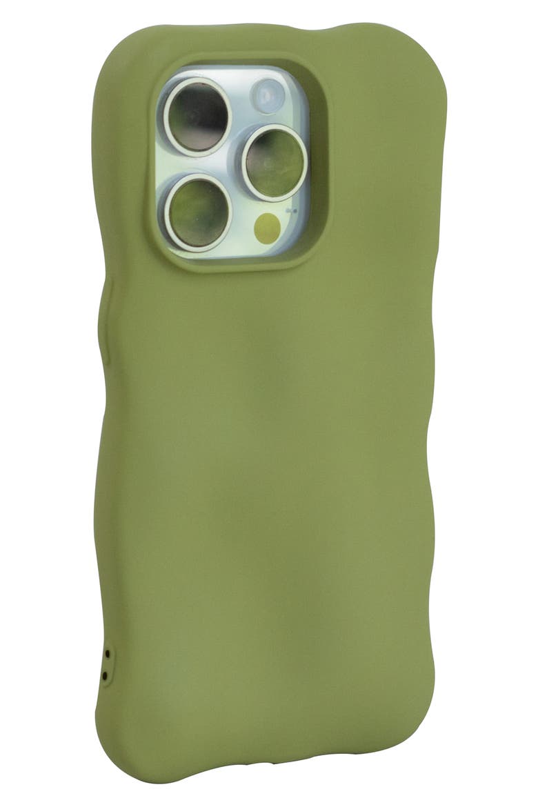 Matte Bubbles iPhone 14 Pro Max Case, Alternate, color, GREEN