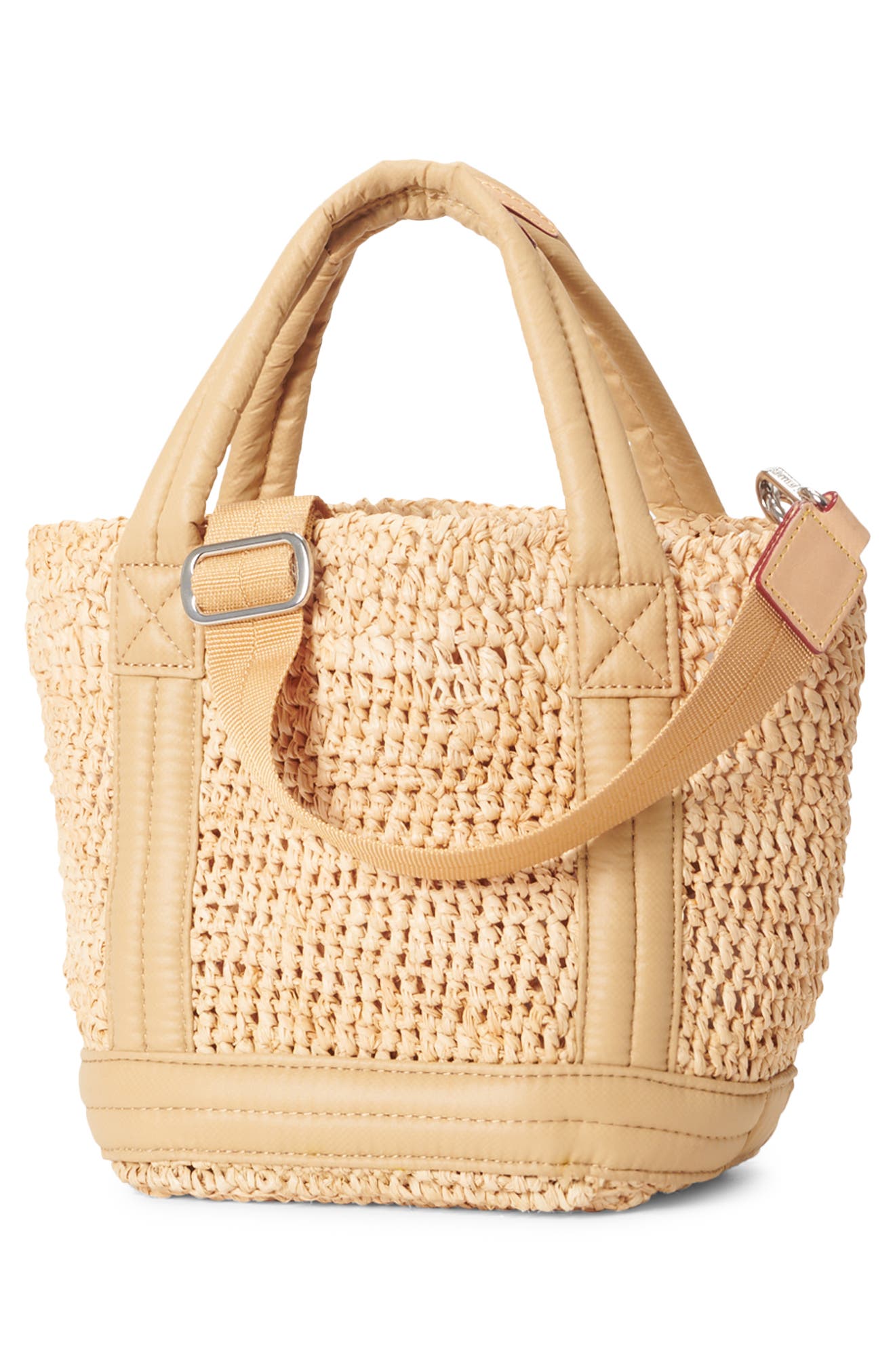 MZ Wallace Mini Raffia Tote, Alternate, color, Raffia/ Camel