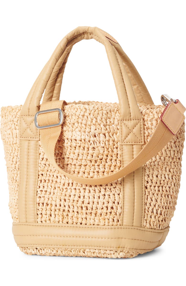 MZ Wallace Mini Raffia Tote, Alternate, color, Raffia/ Camel