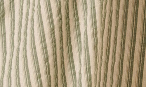 NOBODY'S CHILD NOBODY'S CHILD STARLIGHT STRIPE PUFF SLEEVE ORGANIC COTTON MIDI DRESS