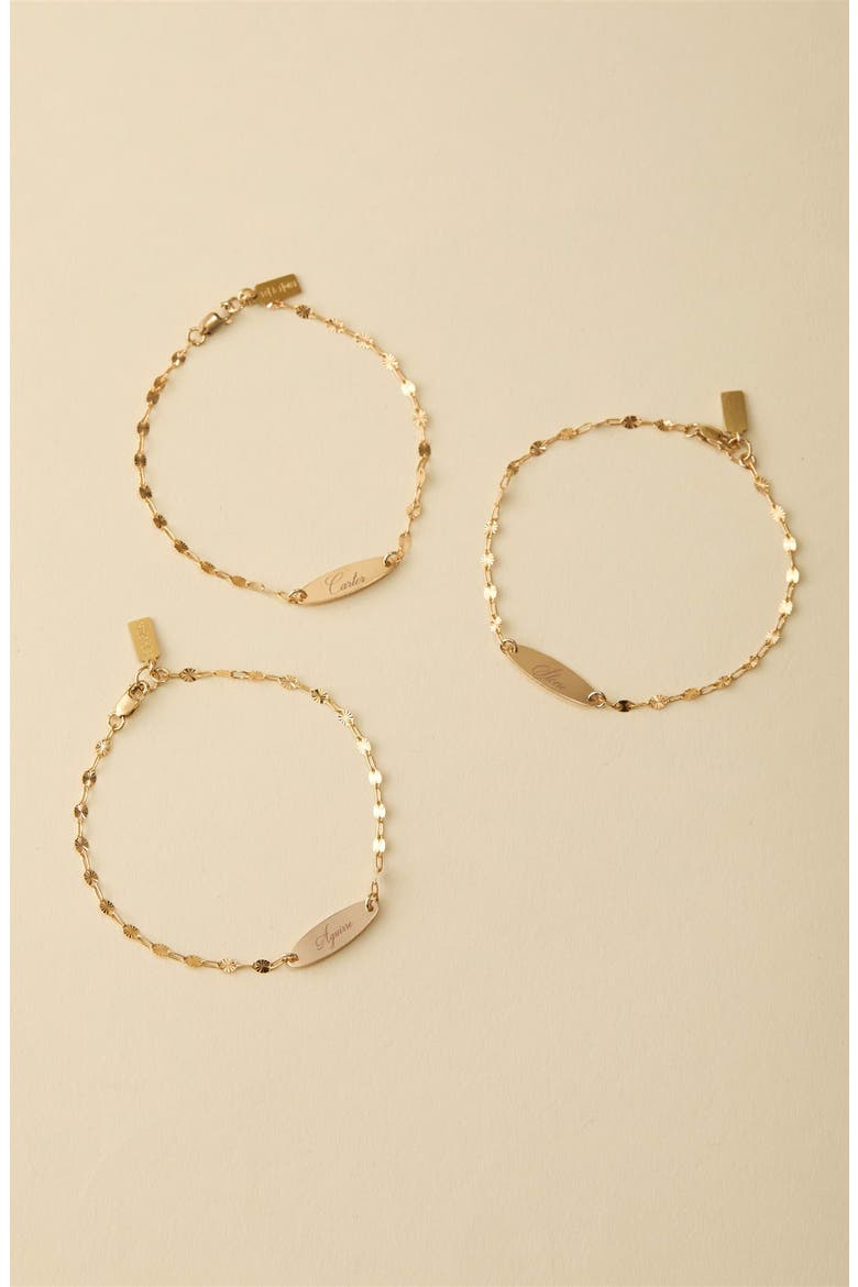 Banks Engravable ID Bracelet, Alternate, color, GOLD