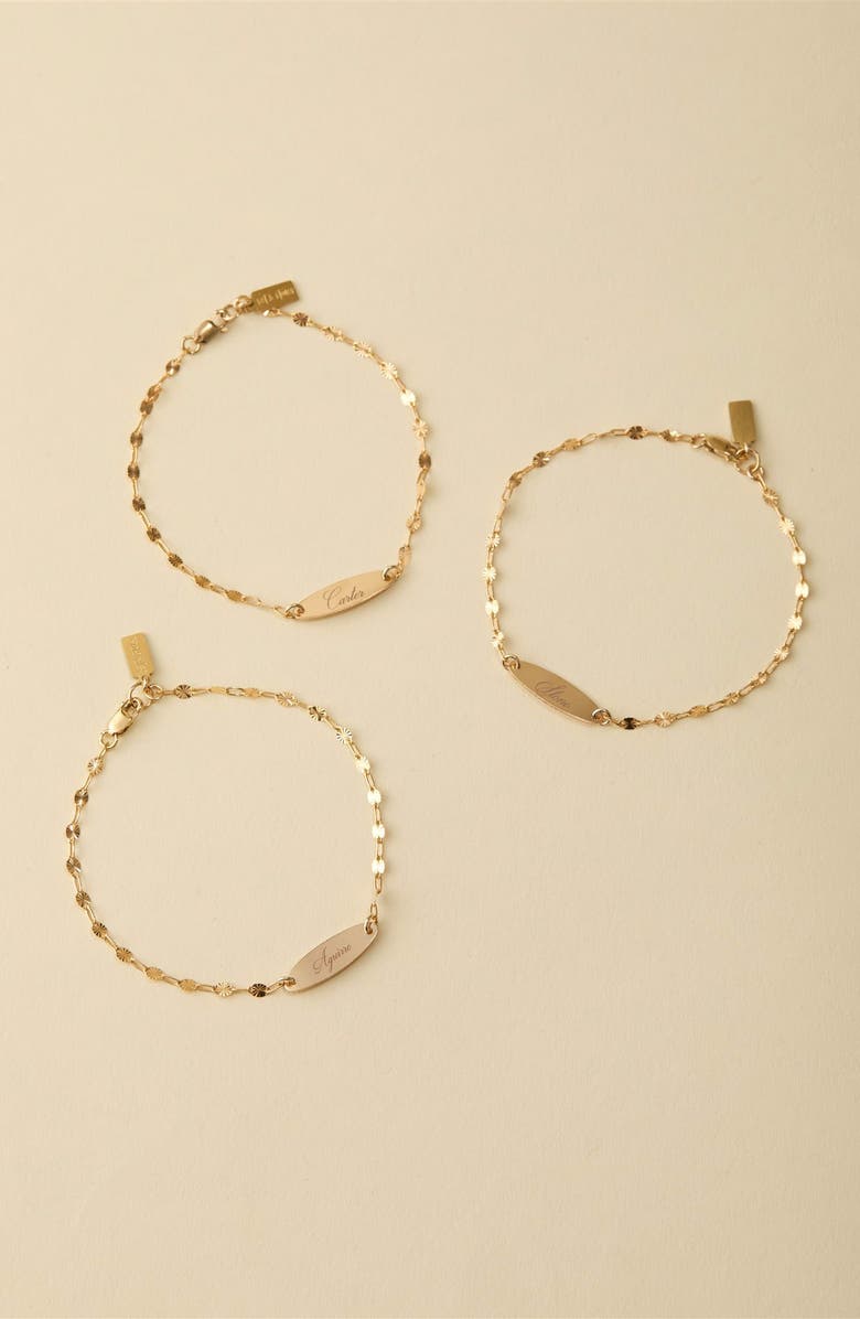 Set & Stones Banks Engravable ID Bracelet, Alternate, color, Gold