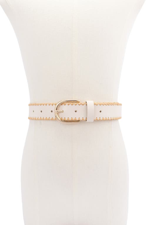 Kate Spade New York Straw Edge Leather Belt