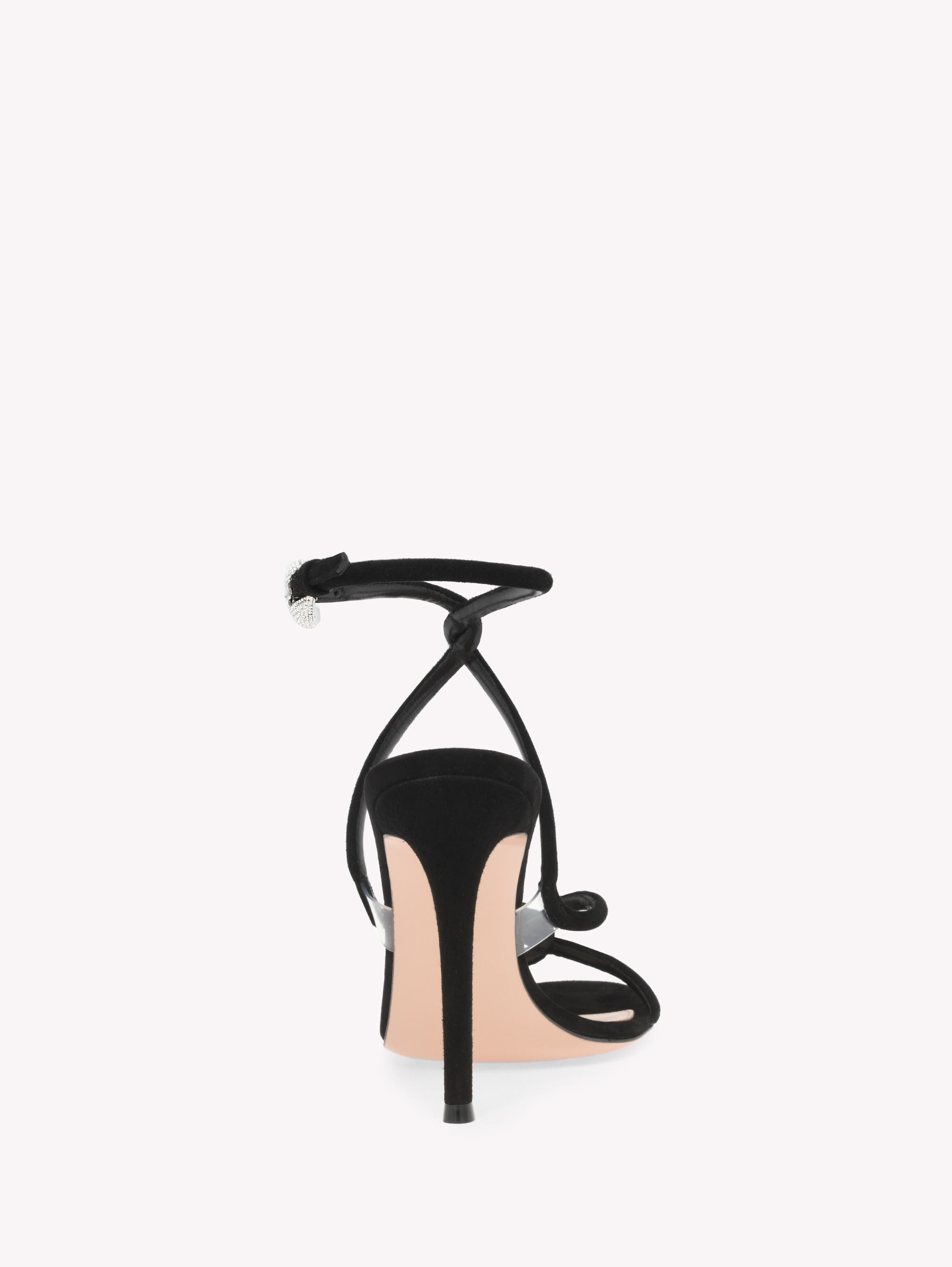 Gianvito Rossi Mamba Crystal Sandal, Alternate, color, Black Suede