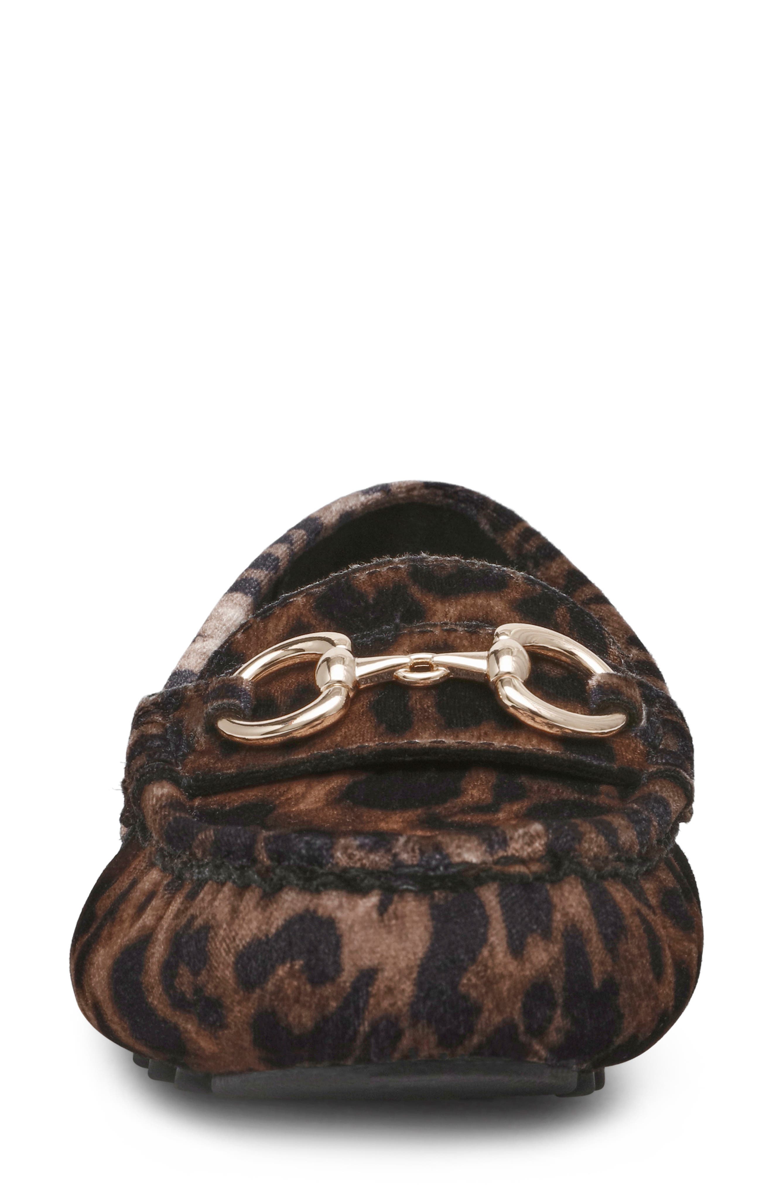 Chrystie Bit Loafer, Alternate, color, LEOPARD VELVET