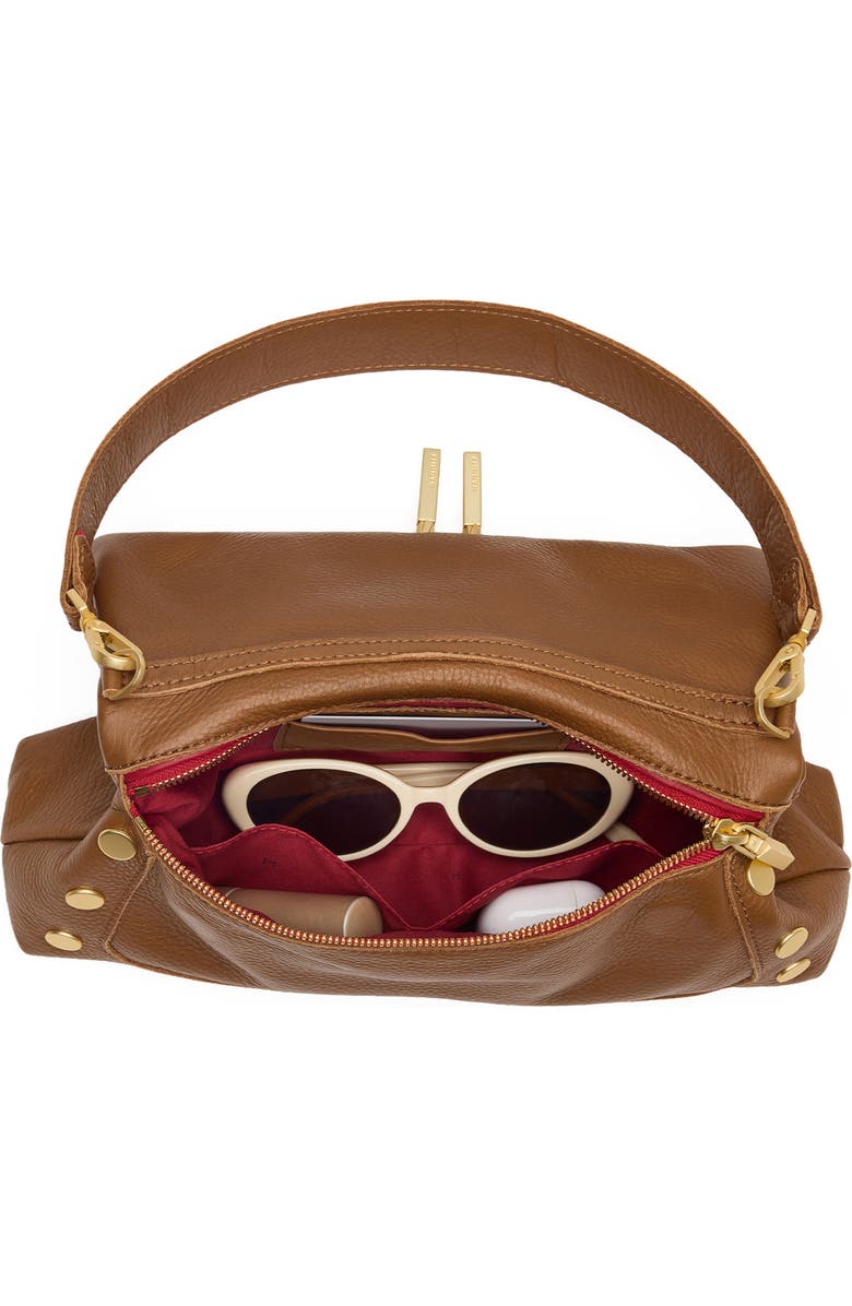 HAMMITT Medium Beverly Leather Shoulder Bag, Alternate, color, Mahogany Pebble