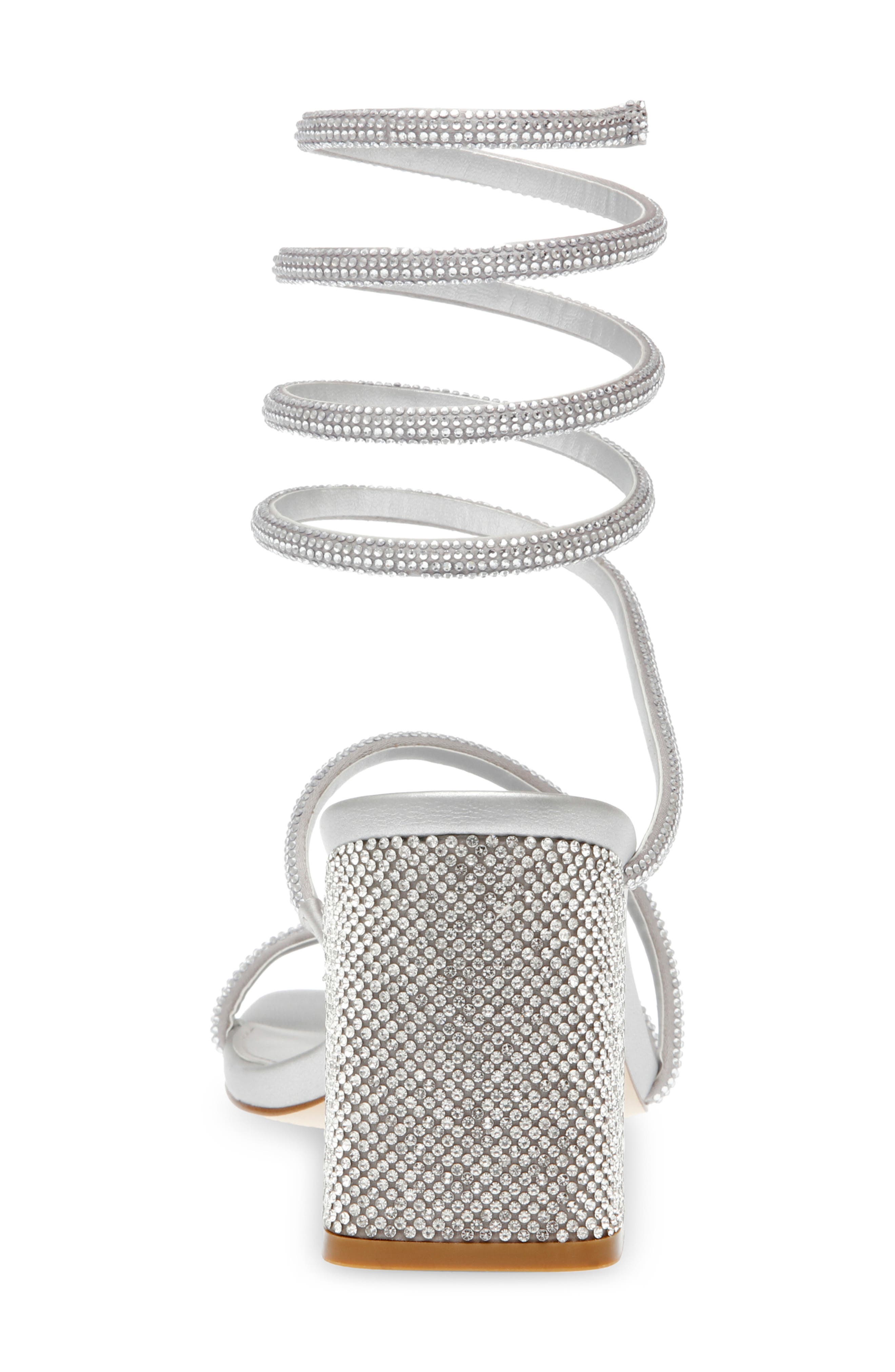 Steve Madden Lopez Crystal Strappy Sandal, Alternate, color, Rhinestone