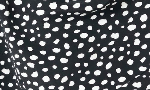 Gibsonlook Printed Tiered Long Sleeve Dress In Black