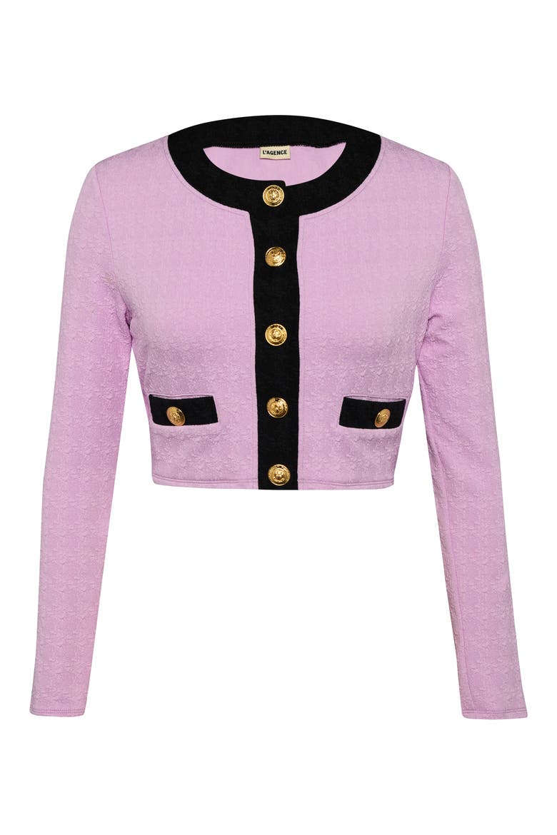 Adaline Colorblock Crop Rashguard, Alternate, color, LIGHT VIOLET