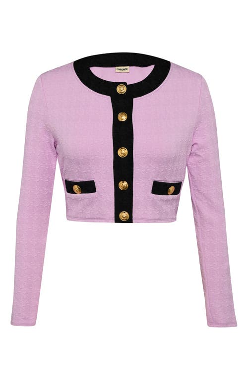 L Agence L'agence Adaline Colorblock Crop Rashguard In Purple