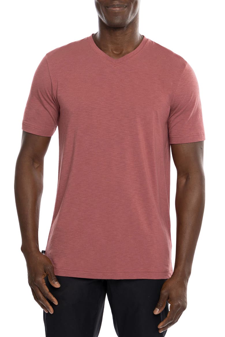 Cloud Trim Fit Slubbed T-Shirt, Main, color, ROAN ROUGE