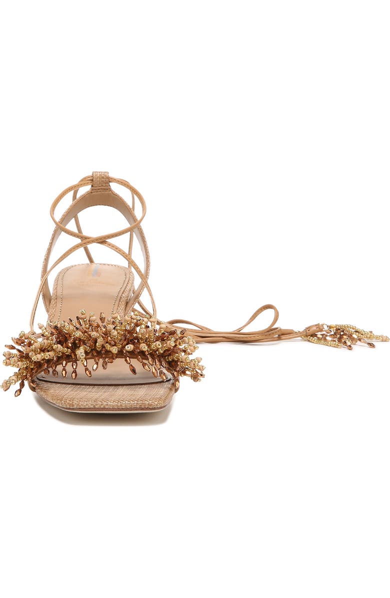 Sam Edelman Walda Beaded Ankle Tie Sandal, Alternate, color, Buff Tan