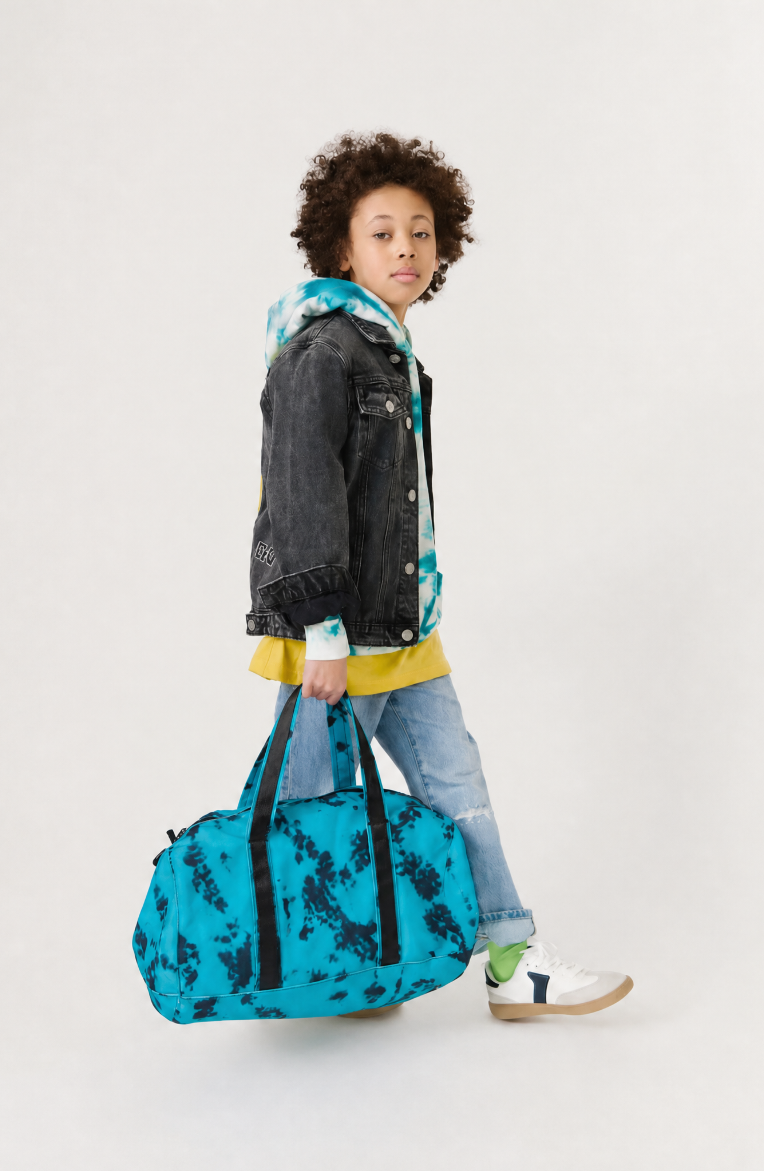 Kids' Travel Duffle Bag, Alternate, color, Blue Multi