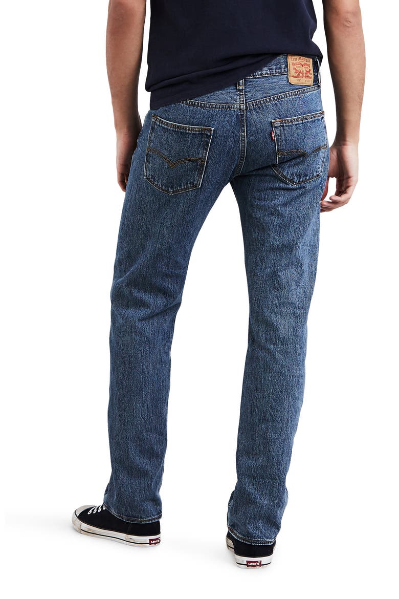 Levi's® 501® Original Straight Leg Jeans, Alternate, color, MEDIUM STONEWASH