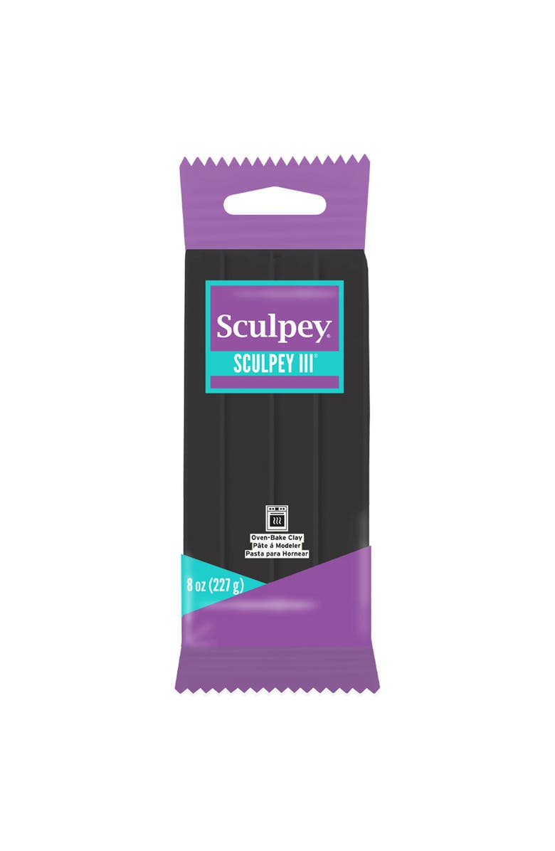 Sculpey III Polymer Clay Black 8oz Pack Oven, Main, color, Multicolored
