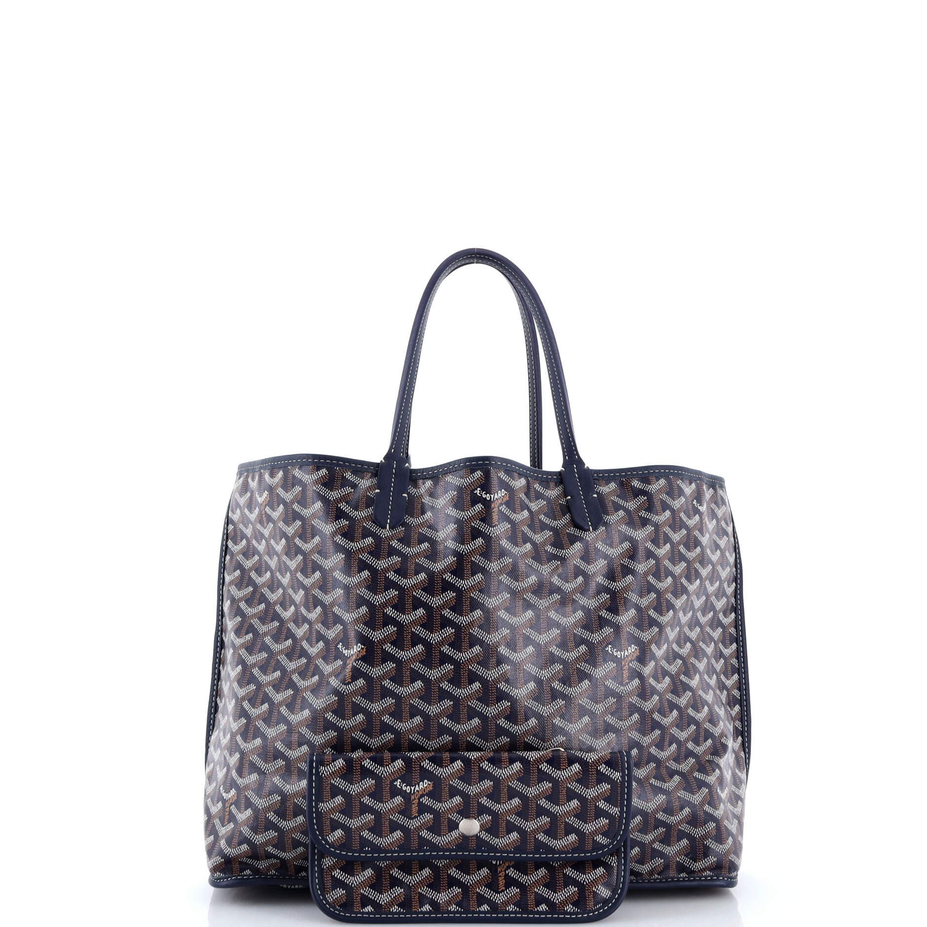 Pre-Owned Goyard Anjou Reversible Tote Coated Canvas PM, Alternate, color, Blue