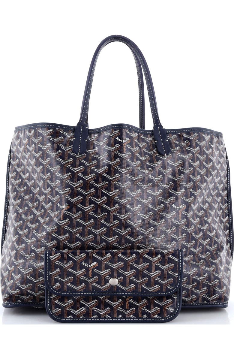 Pre-Owned Goyard Anjou Reversible Tote Coated Canvas PM, Alternate, color, Blue